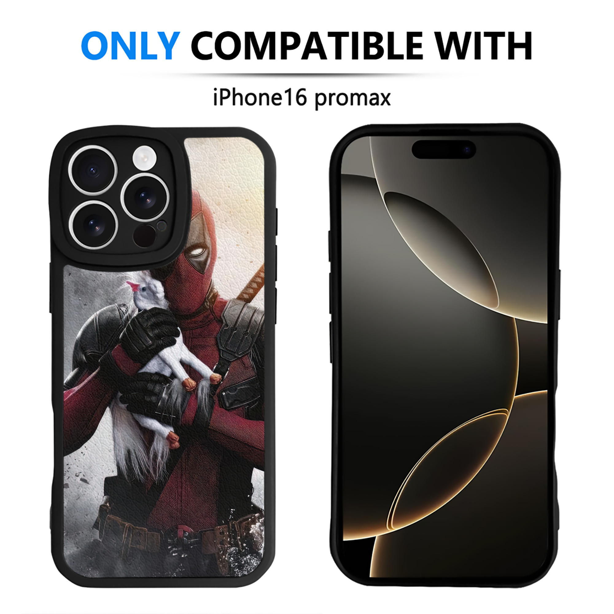 （画像用） Deadpool デッドプール 【iPhone 16シリーズ対応】シリコンスマホケース（レザー調） 材質：シリコン